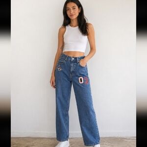 WILD FABLE High Rise Dad Jean Patches 4/27